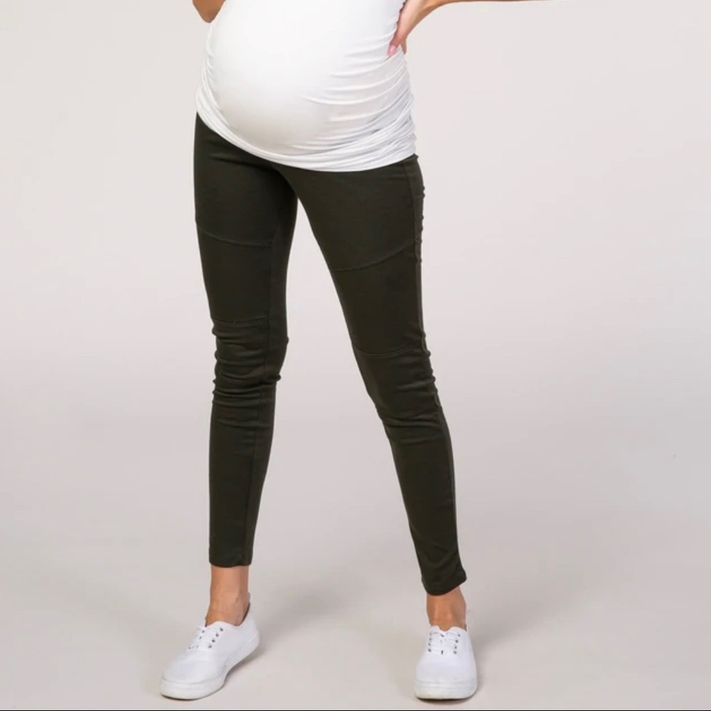 Pink blush olive maternity leggings